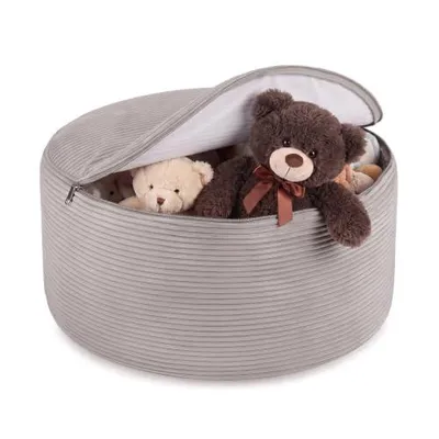 Produktbild von MISIOO Sitzsack Bezug ohne Füllung – Mochi Kuscheltier Aufbewahrung, 2-in-1 Sitzpouf für Kinder ab 3 Jahren, waschbare Hülle
