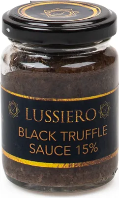 Produktbild von Lussiero Premium Trüffel Sauce mit 15% echtem Schwarzem Sommertrüffel Salsa Tartufata Royal Tapenade 80g