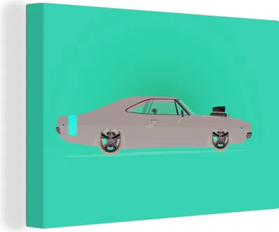 Produktbild von OneMillionCanvasses® - Leinwandbilder - 140x90 cm, Auto - Oldtimer - Oldtimer, Wandbilder Kunstdruck Wanddekoration - Foto auf Leinwand - Gemälde auf Holzrahmen
