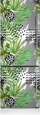 Produktbild von Kühlschrankmagnete Kühlschrank Magnetfolie Magnete Küche 60x180 cm - Tropische Blätter