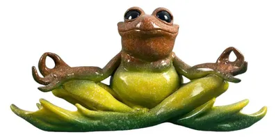 Produktbild von Meditationsfrosch-Statue, sitzende Froschfigur, Tierskulptur aus Kunstharz, Dekoration für drinnen und draußen, Garten oder Schreibtisch.