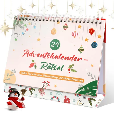 Produktbild von Adventskalender 2026 für Kinder Familien Wichtel Adventskalender Puzzle lustige Weihnachtskalender Geschenke Weihnachtsrätsel 24 Tage Rätsel