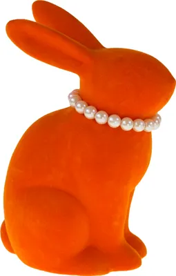 Produktbild von Werner Voß GmbH Hase mit Perlenkette orange 11,5x8x16cm