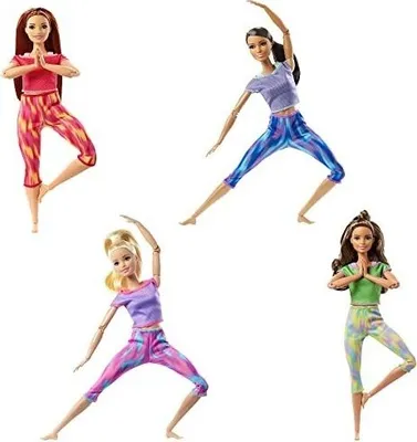 Image de Mattel FTG80 ; GXF07 - Poupée Barbie Made to Move en tenue de yoga rouge (cheveux rouges)