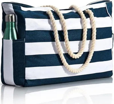Produktbild von Große XXL Strandtasche mit Reißverschluss für Familie und Reisen