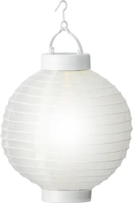 Produktbild von Solar Laterne Nylon Dauerbetrieb Ø20cm H.23cm weiß/warmes weiß