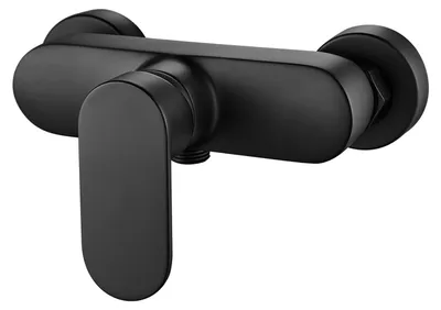 Image de Robinet de douche noir, robinet de douche à levier unique, modèle à encastrer