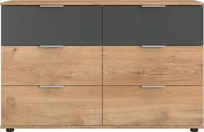 Obrázek produktu pro Highboard >Valencia< in Plankeneiche-Nachbildung - 130x83x41cm (BxHxT)