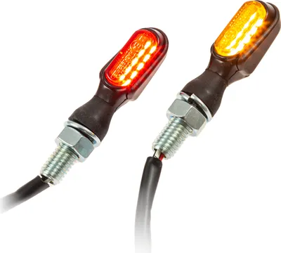 Produktbild von Universal Motorrad SMD-Blinker mit Rück- und Bremsbeleuchtung schwarz getönt M8 E-