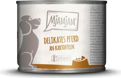 Immagine prodotto di MjAMjAM Dog - Lattina di pasti gustosi 6x200g | Cavallo e patate