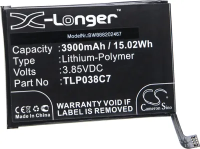 Produktbild von vhbw Akku kompatibel mit Alcatel OT-5060A, OT-5060D, 5 V Handy Smartphone Telefon (3900 mAh, 3,85 V, Li-Polymer)