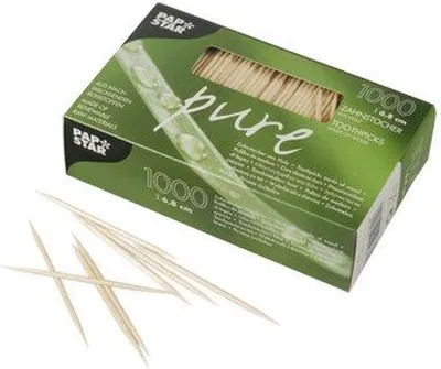 Produktbild von 12000 Papstar Zahnstocher, Holz pure rund 6,8 cm 12735