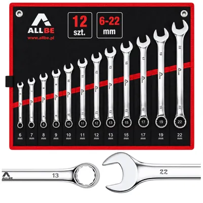 Produktbild von Maul-Ringschlüssel-Satz 6 - 22Mm 12-Tlg Ring Maulschlüssel Werkzeug Schlüssel