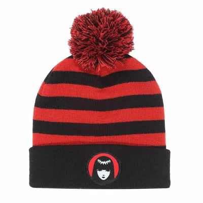 Zdjęcie produktu dla Emily The Strange bobble hat black/red uni czapka z pomponem w paski rozmiar uniwersalny