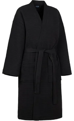 Produktbild von Blumtal Bademantel XXXL Uni in Schwarz - 100% Baumwoll Wafflepique