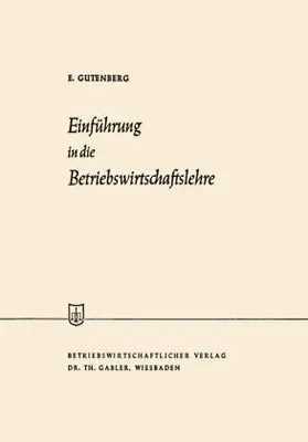 Obrázek produktu pro Einführung in die Betriebswirtschaftslehre