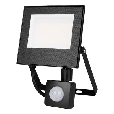 Obrázek produktu pro XUDO LED reflektor s detektorem pohybu 30W 2700lm venkovní senzorové světlo IP65, 4500K neutrální bílá, PIR senzor, nástěnné světlo černé barvy