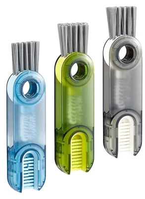 3-in-1 Reinigungsbürsten-Set, 3 Stück, für Flaschen & Deckel