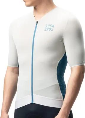 Produktbild von ROCKBROS Radtrikot Kurzarm Herren Ultraleicht Atmungsaktiv Schnelltrocknend Mit Taschen Für MTB Grau Größe XL