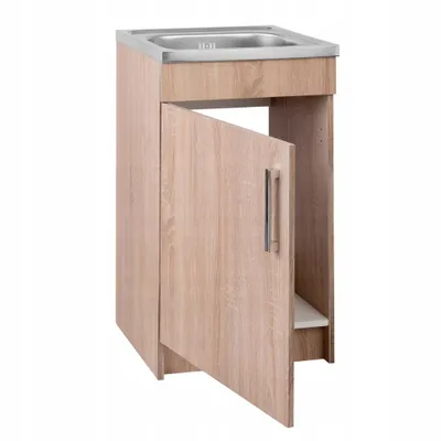 Image de Stamar | Ensemble de cuisine, Sonoma, 50 cm, avec robinetterie flexible et évier