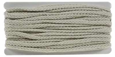 Produktbild von 10m Kordel 5-7mm geflochten 85% Baumwolle Bekleidungskordel Flechtkordel Farbwahl, Farbe:natur