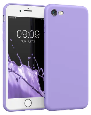 Produktbild von kwmobile Handyhülle für Apple iPhone SE (2022) / SE (2020) / 8 / 7 Hülle - weiches Handy Silikon Case - Schutzhülle Cover - Veilchen Lila