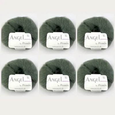 Productafbeelding van 6 bollen Angel van Permin – Luxueuze mohair-zijde-katoen (70/30) (92 meter per bol)