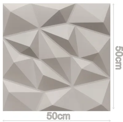 Zdjęcie produktu dla DECCART | Panele ścienne 3D w kolorze kaszmiru | Dekoracyjne panele sufitowe z polistyrenu | 50 cm x 50 cm | 8 m² / 32 sztuki | Nowoczesny styl geometryczny