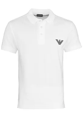 Zdjęcie produktu dla Emporio Armani Shirt Essential koszulka polo z elastycznej bawełny z bocznymi rozcięciami o regularnym kroju