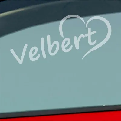 Produktbild von Auto Aufkleber Velbert Herz Stadt City Liebe Love Heimat 18x8 cm Milchglas Sticker Heckscheibenaufkleber