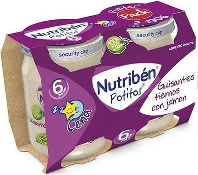 Immagine prodotto di Nutriben Nutriba(c)n Potito Dinner Bipack Teneri piselli con Jama3n 2x 190g