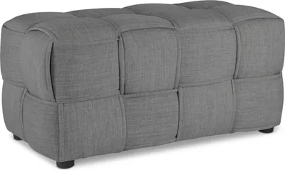 Image de Tabouret Cube Tabouret Gris 2 Places Assise Cube Tabouret Rembourré Banc