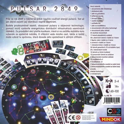 Produktbild von Pulsar 2849 Brettspiel – Strategie und Würfel-Management mit doppelseitigen Komponenten