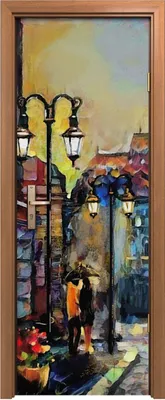 Produktbild von Türposter 70x200 cm Türaufkleber Türtapete Türfolie Klebefolie Gemälde Budapest Straße Gebäude Stadt