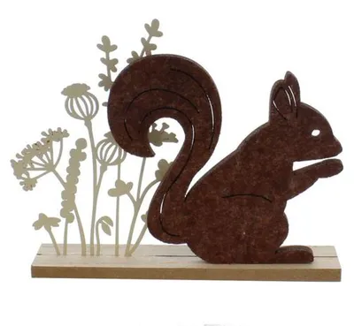 Produktbild von Eichhörnchen mit Blumen - ca. 20x4x15 cm