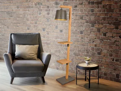 Produktbild von TRIO-Leuchten Stehleuchte RODRIGO BH 26x165 cm braun Stehlampe Leseleuchte