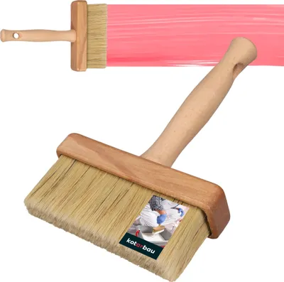 Produktbild von KOTARBAU® Farbpinsel für Maler Holzgriff 130 mm 1 St. Flachpinsel Beizen Lasur Farben Malerpinsel Streichen Lack Acrylfarben Reißfeste Borsten Auswaschbar