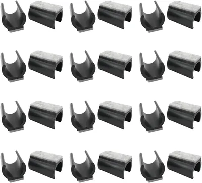 Produktbild von 24 Stück Filzgleiter für Freischwinger, 25 mm Klemmschalengleiter aus Kunststoff