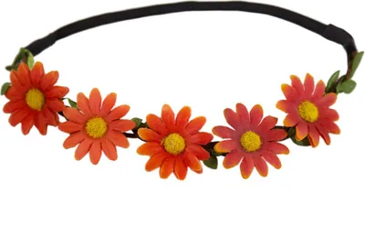 Produktbild von Oblique Unique Blumen Haarband Stirnband Haarschmuck Bohemia Kopfschmuck Blumenkranz - orange