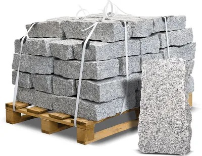 Produktbild von Galamio Granit Randsteine 40*20*10 » gebrochen « 1000kg Palette