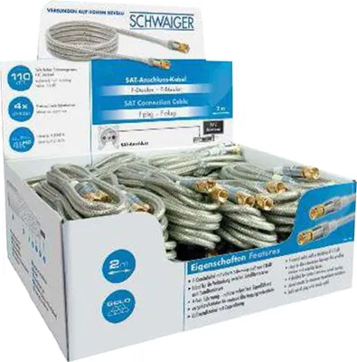 Produktbild von Schwaiger VDSA220 051, 2 m, F-Typ, F-Typ, Gold, Silber