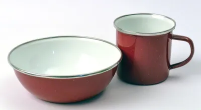 Produktbild von Origin Outdoors Emaille Schüssel 15 cm rot