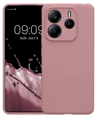 Produktbild von kwmobile Handyhülle für Xiaomi Redmi Note 14 5G (Nicht für 4G) Hülle - weiches Handy Silikon Case - Schutzhülle Cover - Altrosa matt