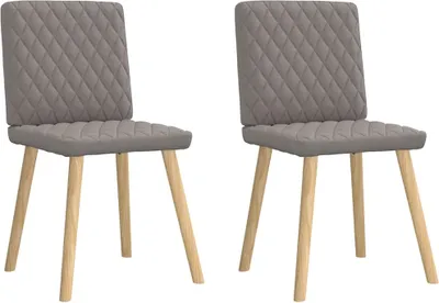 Produktbild von vidaXL Esszimmerstühle 2 Stk. Taupe Stoff