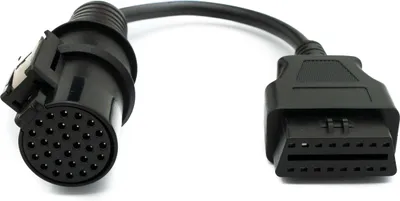 Produktbild von OBD Kabel 20 cm OBD 2 Buchse für Iveco 30pin in Schwarz für Auto Diagnose