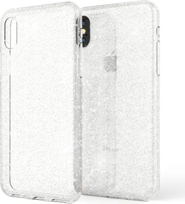 Zdjęcie produktu dla Etui na telefon komórkowy NALIA do Apple iPhone X XS, brokatowe etui Slim Silicone Bumper Transparent