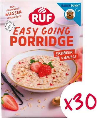 Produktbild von RUF Monats-Vorrat Porridge Erdbeer Vanille (30 Stück)