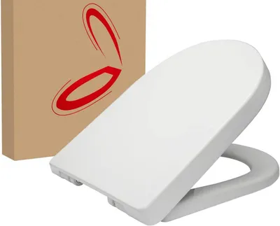 Obrázek produktu pro Toaletní sedátko ve tvaru "D" s automatickým spouštěním a rychlým systémem upevnění | Bílá barva