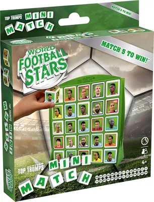 Produktbild von Top Trumps Match Mini - World Football Stars Reisespiel Fußball Weltfußballstars