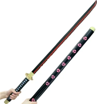 Image de One Piece Roronoa Zoro Sword Cosplay Weapon Katana Ninja Samurai Red